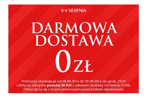 8-9 sierpnia DARMOWA dostawa na dynamiczna.pl