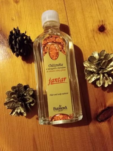 Jantar Odżywka - wcierka, Z wyciągiem z bursztynu do skóry głowy i włosów zniszczonych