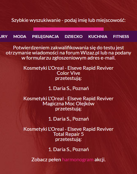 testowanie z wizaz.pl