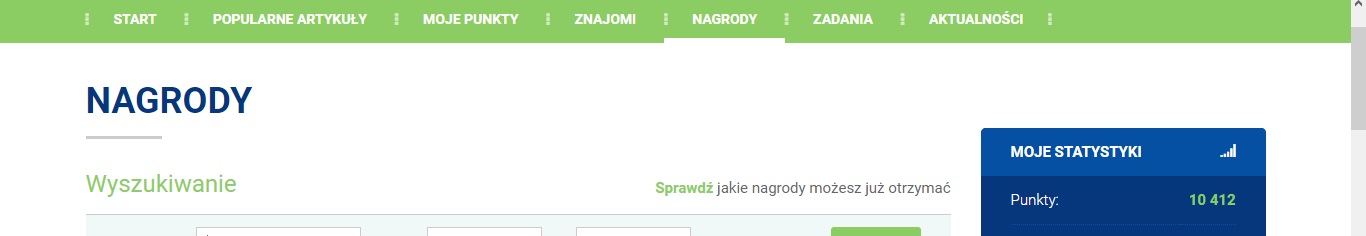 Punkty za czytanie w internecie - duży wybór nagród