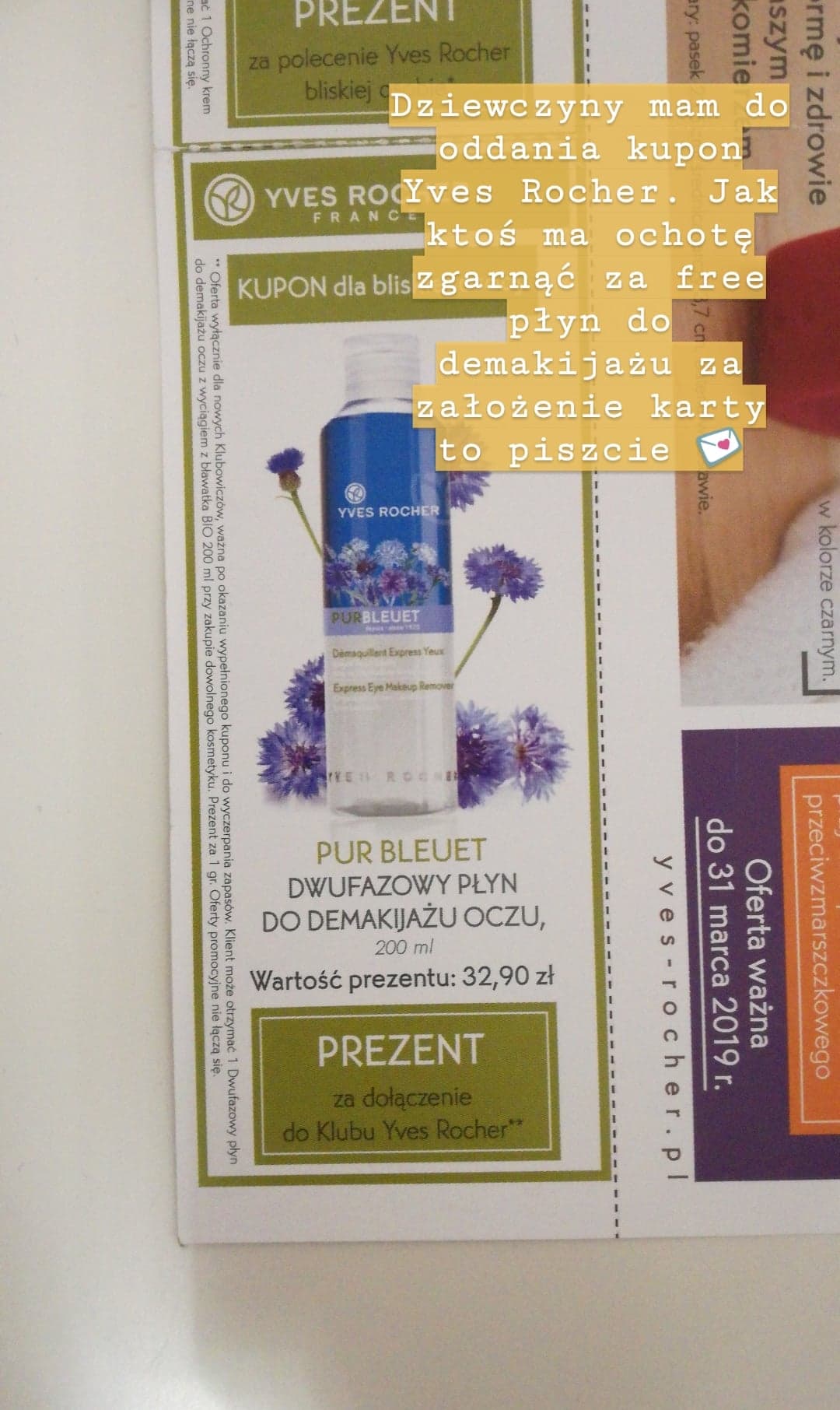 Karta Yves Rocher + prezent