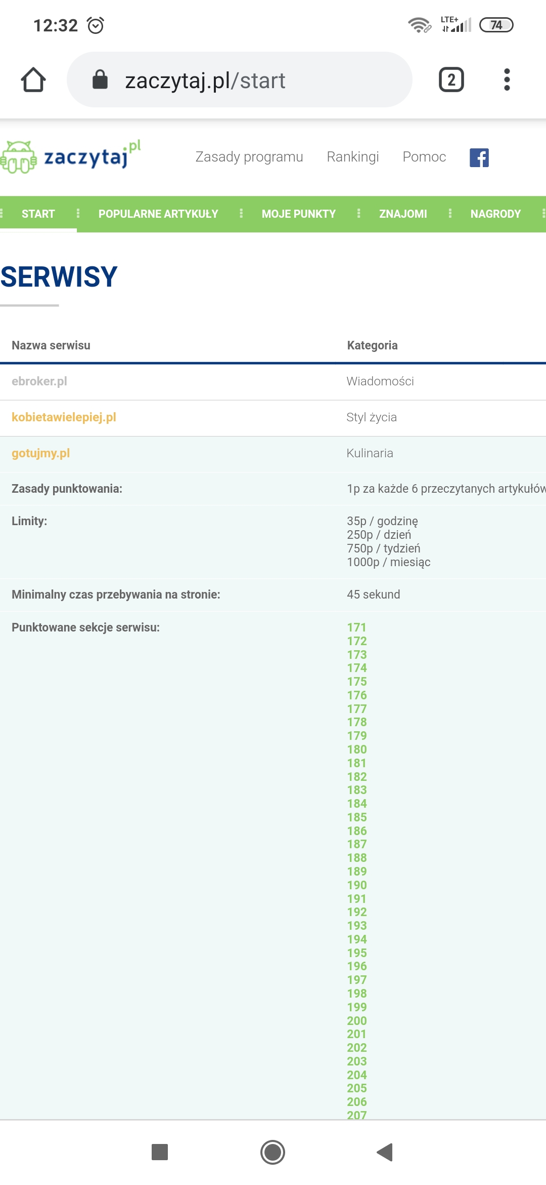 Punkty za czytanie w internecie - duży wybór nagród