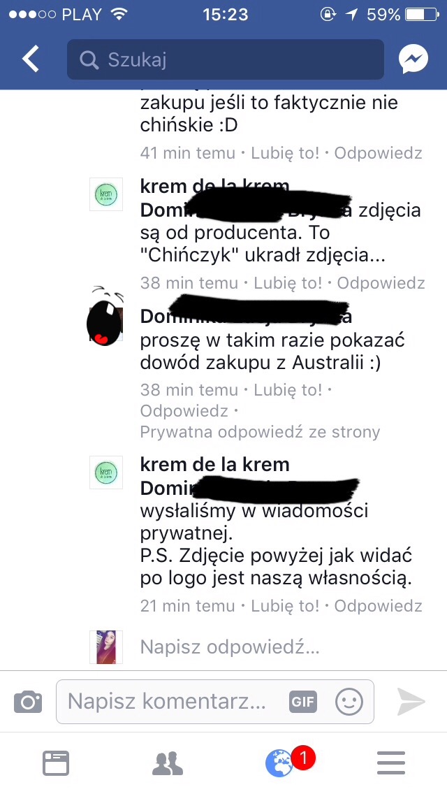 KREM DE LA KREM Mój sklep ❤️