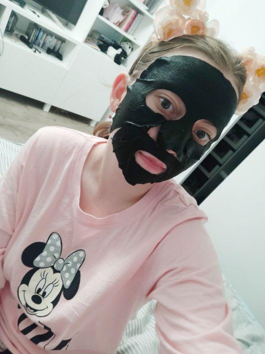 balea maseczka w płacie z węglem tuch maske