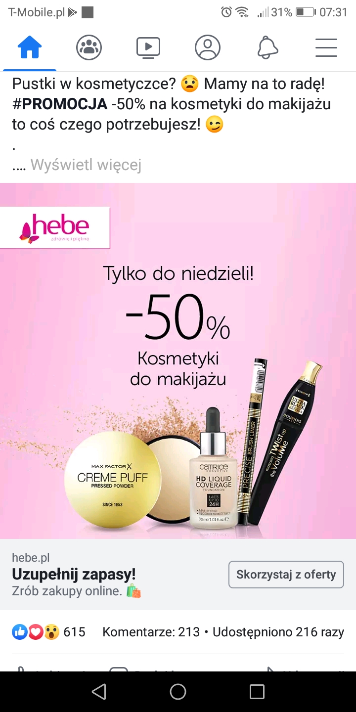 Stare - 55 % Makijaż ROSSMANN / 2019 nowa forma promocji RABATY!