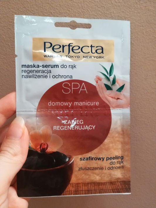 Perfecta SPA, Domowy manicure, Maska - serum do rąk + szafirowy peeling do rąk