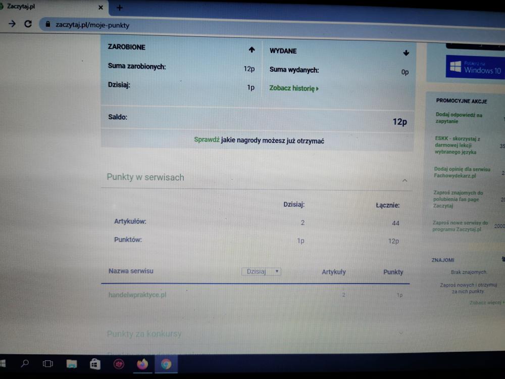 Punkty za czytanie w internecie - duży wybór nagród