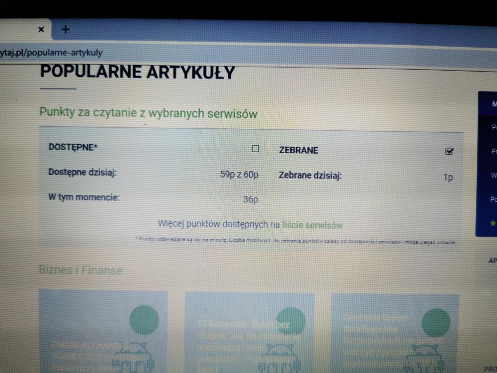 Punkty za czytanie w internecie - duży wybór nagród