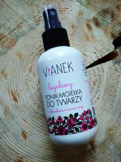 Vianek Tonik - mgiełka do twarzy, Seria różowa, Łagodzący