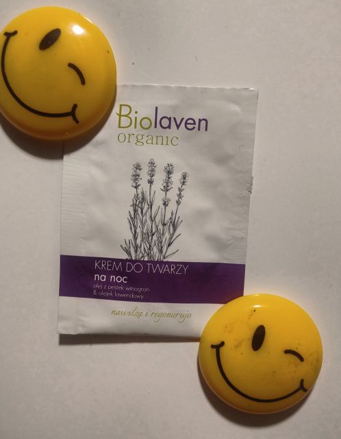 Biolaven organic Krem do twarzy na noc ,nawilżenie i regeneracja, olej z pestek winogron oraz olejek lawendowy