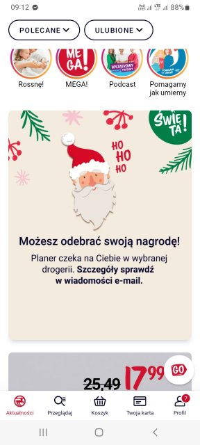 Kalendarz adwentowy Rossmann - aplikacja