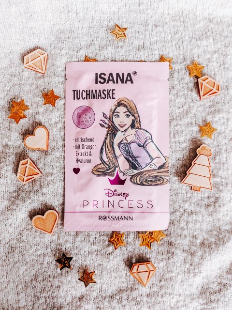 Isana Disney Princess, Maseczka do twarzy w płacie, Orangen Extract & Hyaluron, Roszpunka