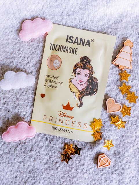 Isana Disney Princess, Maseczka do twarzy w płacie, Wildrosenol & Hyaluron, Bella