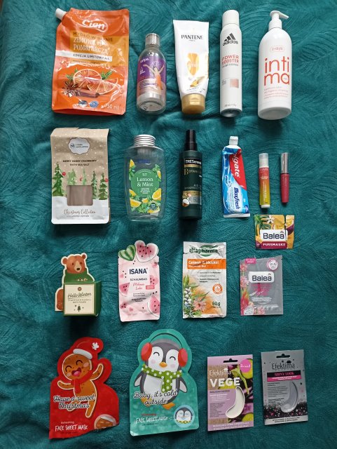 Denko styczeń, Cien, Ziaja, Tołpa, Adidas, Balea, Pantene
