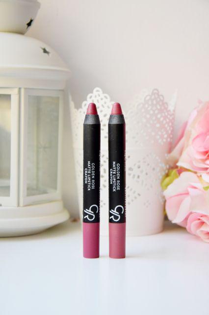 Golden Rose Matte Lipstick Crayon, Pomadka do ust w kredce, nr 10, nr 08