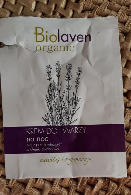Sylveco Biolaven, Krem do twarzy na noc, Nawilża i regeneruje, Olej z pestek winogron i olejek lawendowy data-recommend=