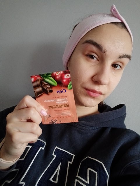 Cien Winter Edition, Maseczka do twarzy, Kremowa, Czekolada i żurawina