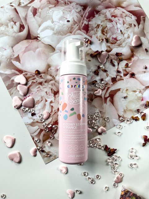 HairBoom Szampon do włosów w piance, Ryżowy, Ultralekki, Włosy suche i zniszczone
