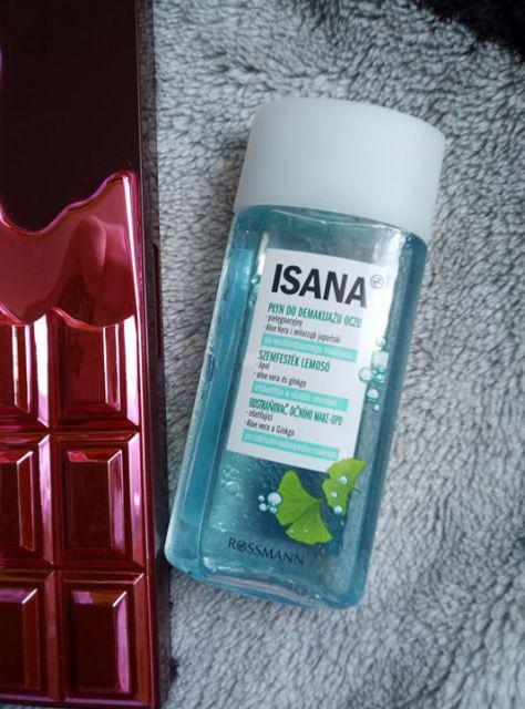 Isana Płyn do demakijażu oczu, Dwufazowy, Pielęgnacyjny, Aloe vera i Miłorząb japoński, 50ml