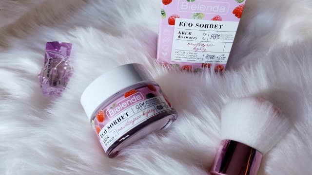 Bielenda Eco Sorbet, Krem do twarzy, Nawilżająco-kojący, Ekstrakt z maliny + Hydro Complex + Kwas hialuronowy