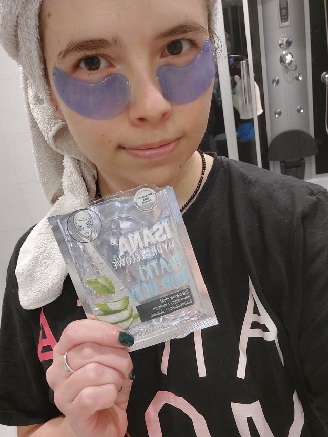Isana Płatki pod oczy, Hydrożelowe, Intensywnie nawilżające, Hyaluron & Aloe Vera