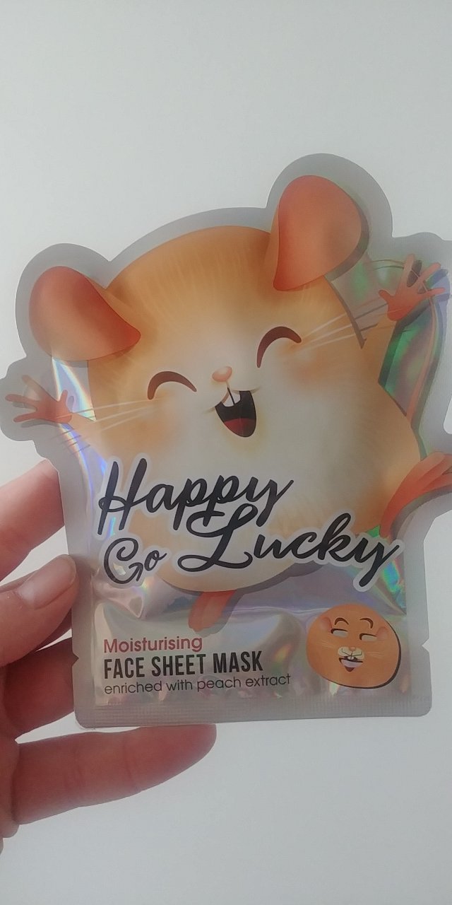 Maxbrands Marketing B.V. Face Sheet Mask, Maseczka do twarzy w płacie, Happy Go Lucky, Peach Extract