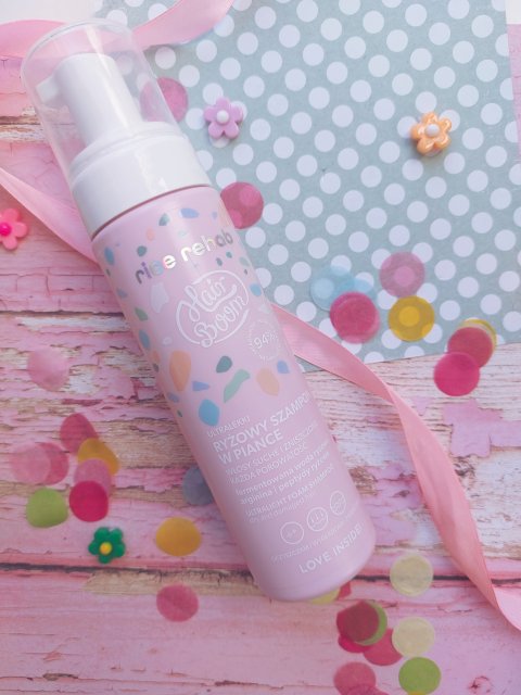 HairBoom Szampon do włosów w piance, Ryżowy, Ultralekki, Włosy suche i zniszczone