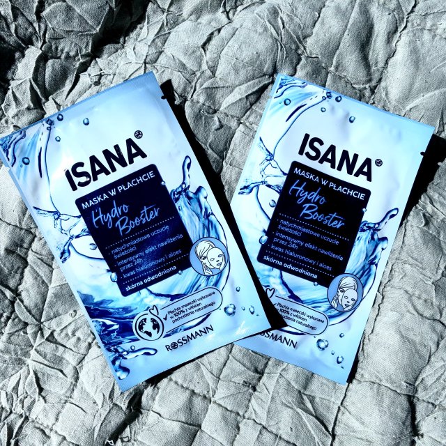 Isana Maseczka do twarzy w płacie, Hydro Booster, Skóra uboga w nawilżenie