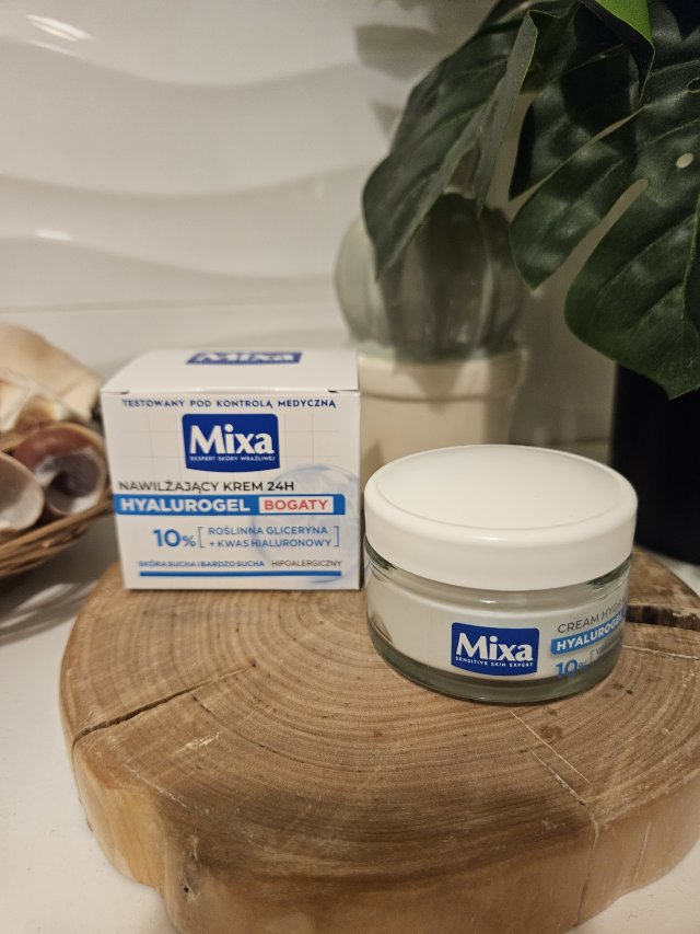 Mixa Krem do twarzy, Hyalurogel, Kwas hialuronowy 7% + Gliceryna, Intensywnie nawilżający