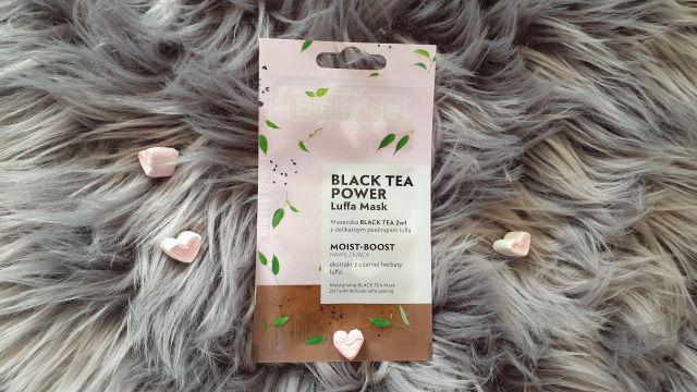Black Tea Power, Maseczka do twarzy, Moist-Boost, Nawilżająca, Z delikatnym peelingiem luffa