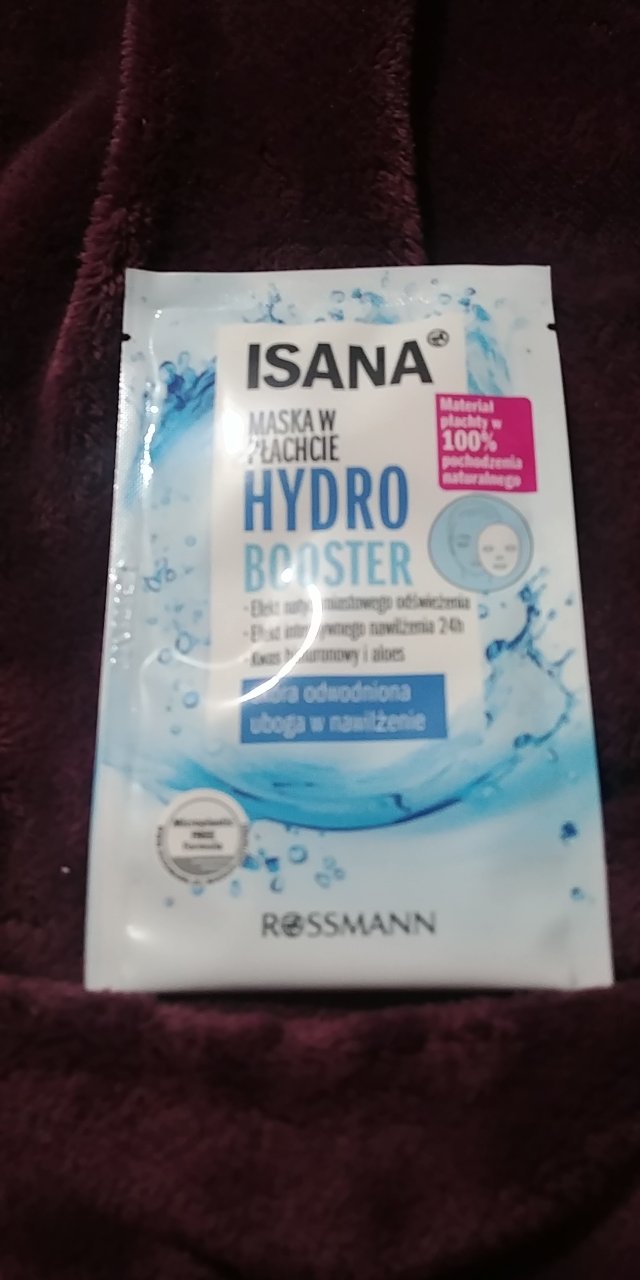 Isana Maska w płachcie, hydro booster