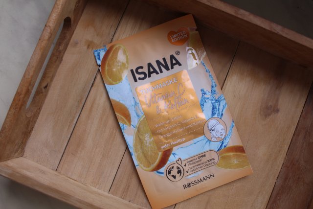 Isana Maseczka do twarzy w płacie, Vitamin C & Koffein