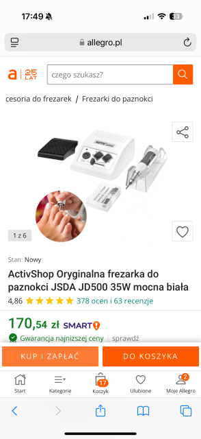 Frezarka do paznokci