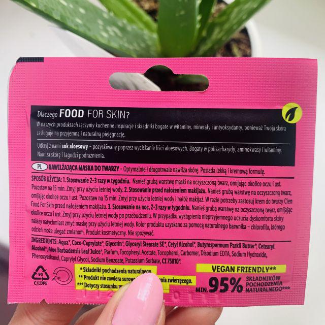 Food for skin, łagodząca maska do twarzy cien