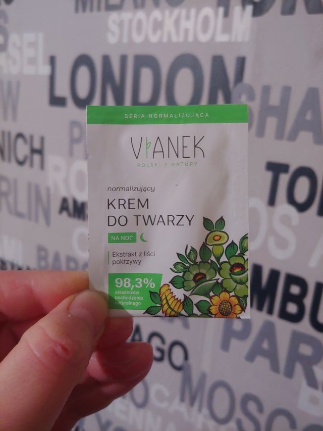 Sylveco Vianek, Krem do twarzy na noc, Seria zielona, Normalizujący