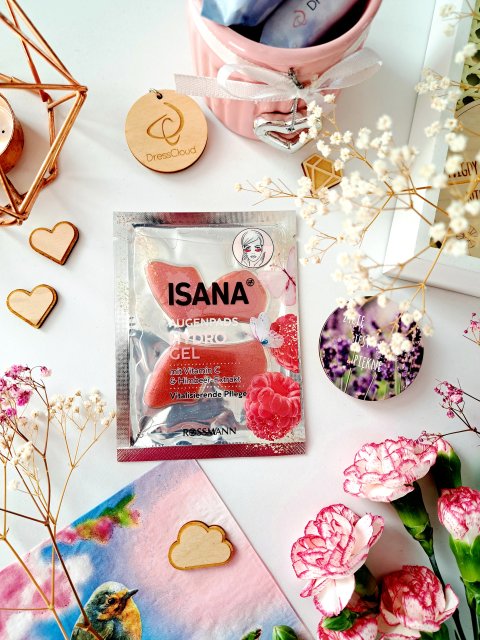 Isana Płatki pod oczy, Hydrożelowe, Augen Pads, Vitamin C & Himbeer-Extrakt