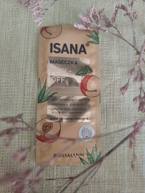 Isana Maseczka do twarzy peel-off, Aloes i ekstrakt z brzoskwini, Poprawia wygląd skóry, Skóra normalna i mieszana