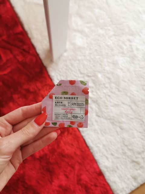 Bielenda Eco Sorbet, Krem do twarzy, Nawilżająco-kojący, Ekstrakt z maliny + Hydro Complex + Kwas hialuronowy