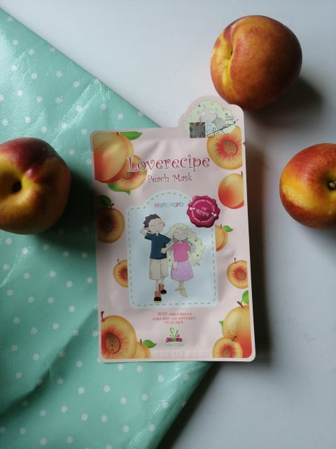 Sally's Box Maska do twarzy w płacie, Loverecipe, Peach Mask