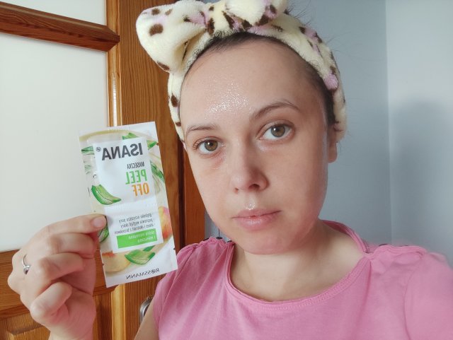 Isana Maseczka do twarzy peel-off, Głębokie oczyszczenie porów, Aloes i brzoskwinia