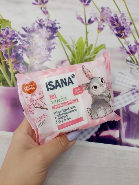 Isana Chusteczki oczyszczające, 3w1, Sanfte Reinigungstücher, Owl you Look Great!
