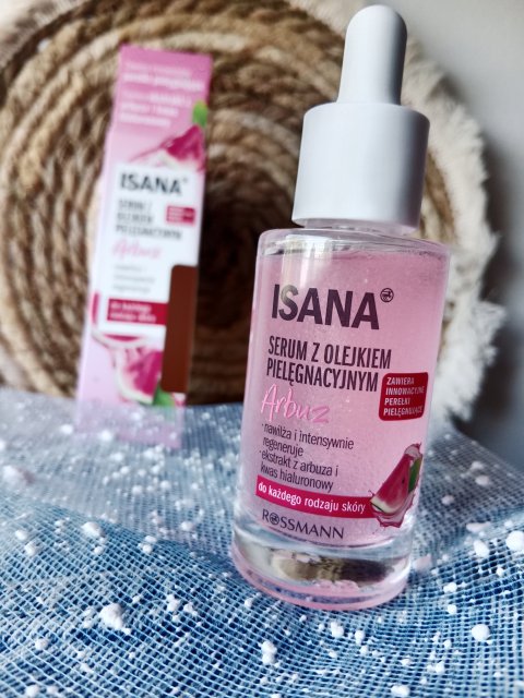 Isana Serum do twarzy, Z olejkiem pielęgnacyjnym, Arbuz, Do każdego rodzaju skóry