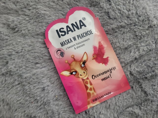 Isana Maseczka do twarzy w płacie, Oczarowujesz mnie !, Z kwasem hialuronowym & aloesem