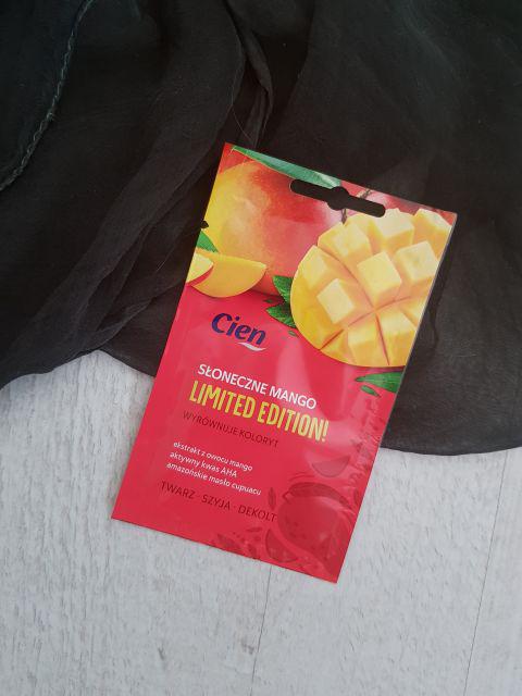 Cien Maseczka do twarzy, Limited Edition!, Wyrównuje koloryt, Słoneczne mango