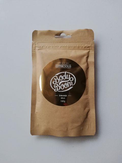 Peeling kawowy do ciała Shimmer gold błyskotliwy prowokator BodyBoom
