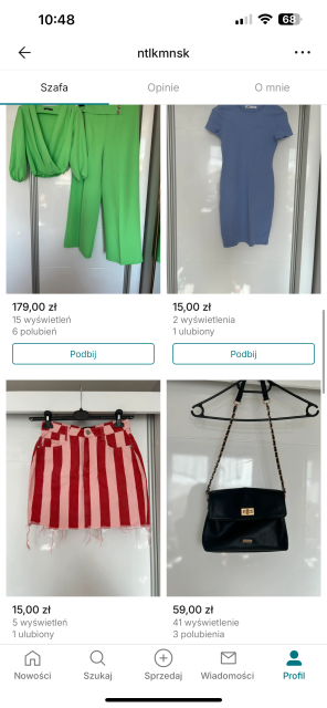 Pokaż swój profil na Vinted