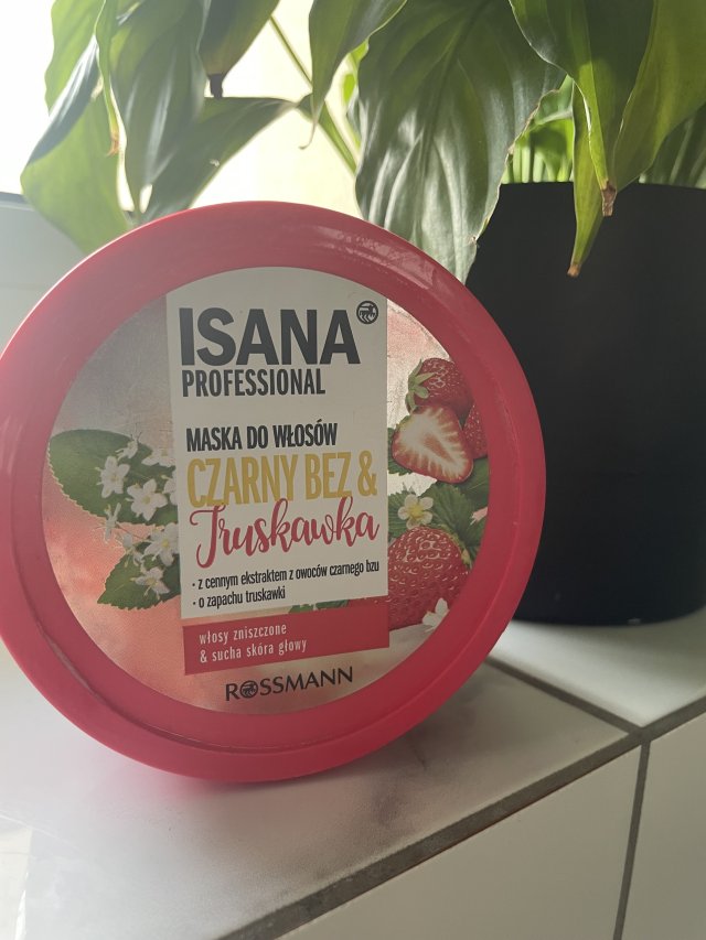 Isana Professional, Maska do włosów, Czarny bez & Truskawka, Włosy zniszczone & sucha skóra głowy