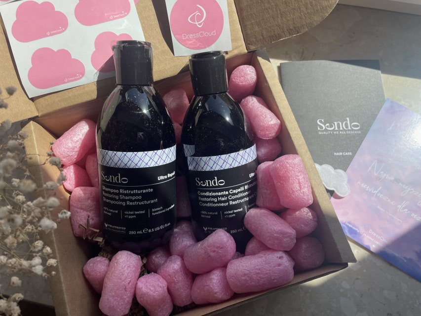 Paczka sendo szampon i odżywka