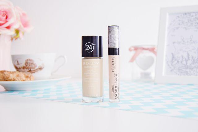 Revlon Colorstay, podkład do cery mieszanej/tłustej, 150 Buff Catrice Liquid Camouflage, Korektor w płynie, nr 010 Porcellain