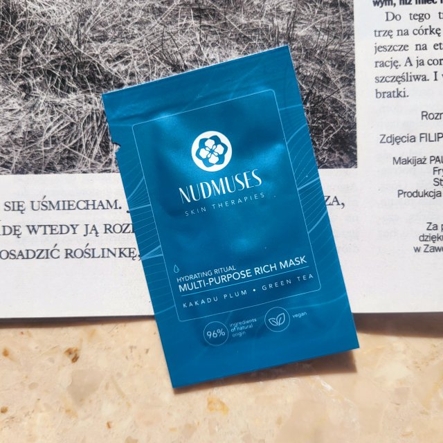 Nudmuses Maska do twarzy, Hydrating Ritual, Wielozadaniowa, Nawilżająca, Kakadu Plum & Green Tea